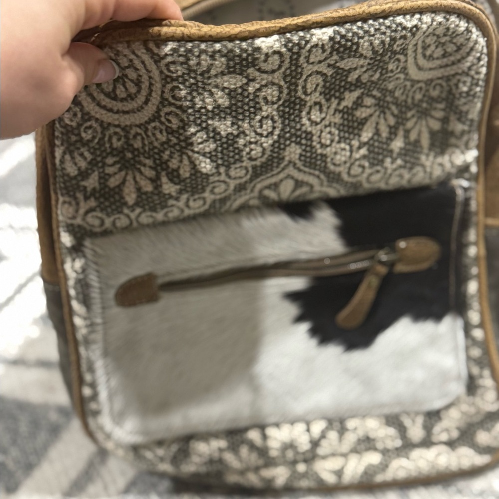 Stylish Tan and Black Women's Bag